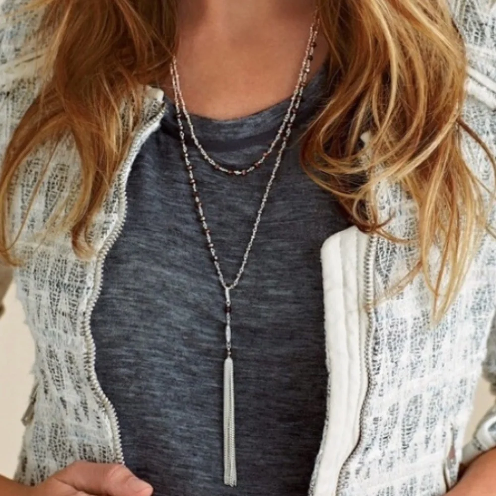 :: S&D SILVER [Retired] Gitane Tassel Necklace - Picture 3 of 7